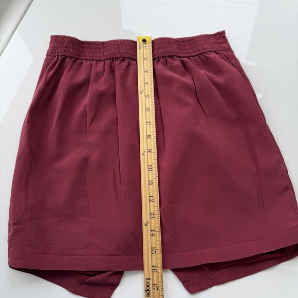 Madewell Skirt Womens Small Burgundy Silk Wrap‎ Front Tulip Hem Lined Holiday - Picture 15 of 15